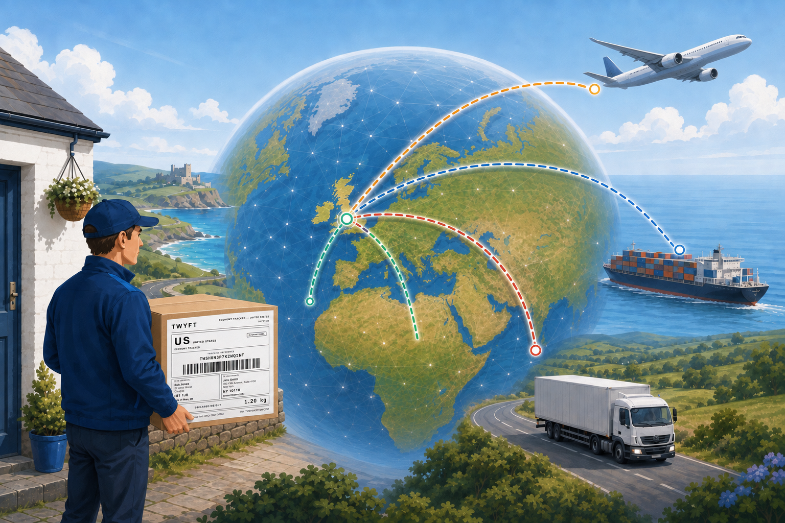 Twyft international parcel network from the Isle of Man
